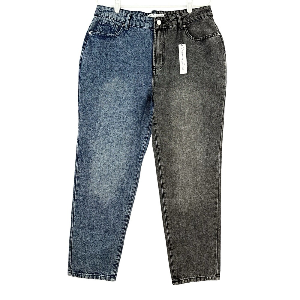 Highway Jeans Women's Blue Faded Black Denim Jeans 13 No Stretch High Rise NWT